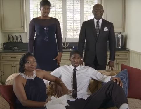 Christine Embiid with her family.